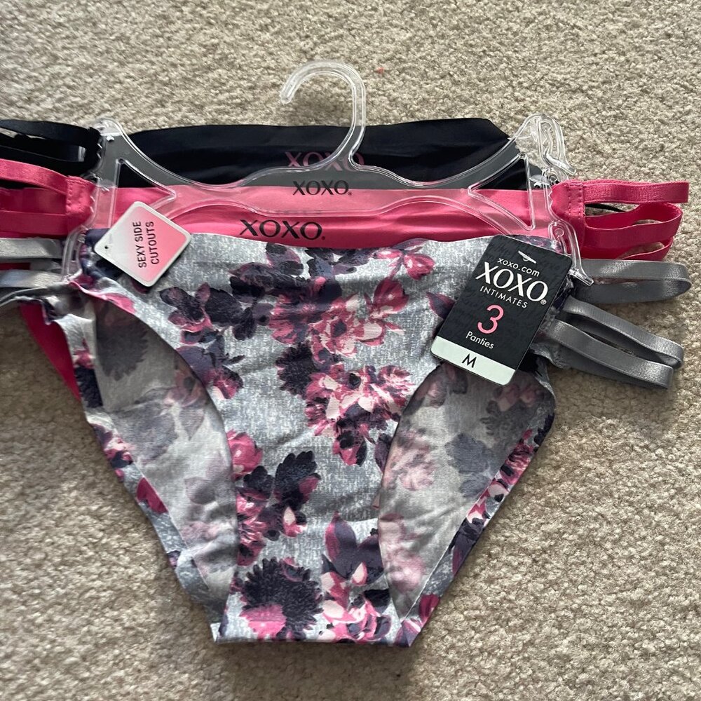 New undies, set of 3, XOX brand, Comes with hanger and tags, Sexy side cuts